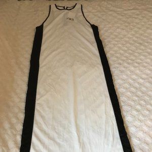 Zara Fitted Maxi Dress Striped Size Small